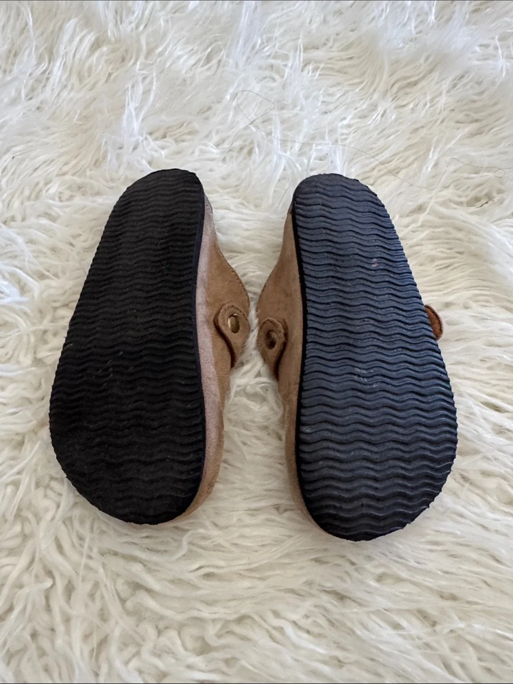 White Mountain Kids Faux Suede Slip-On Clogs in Taupe